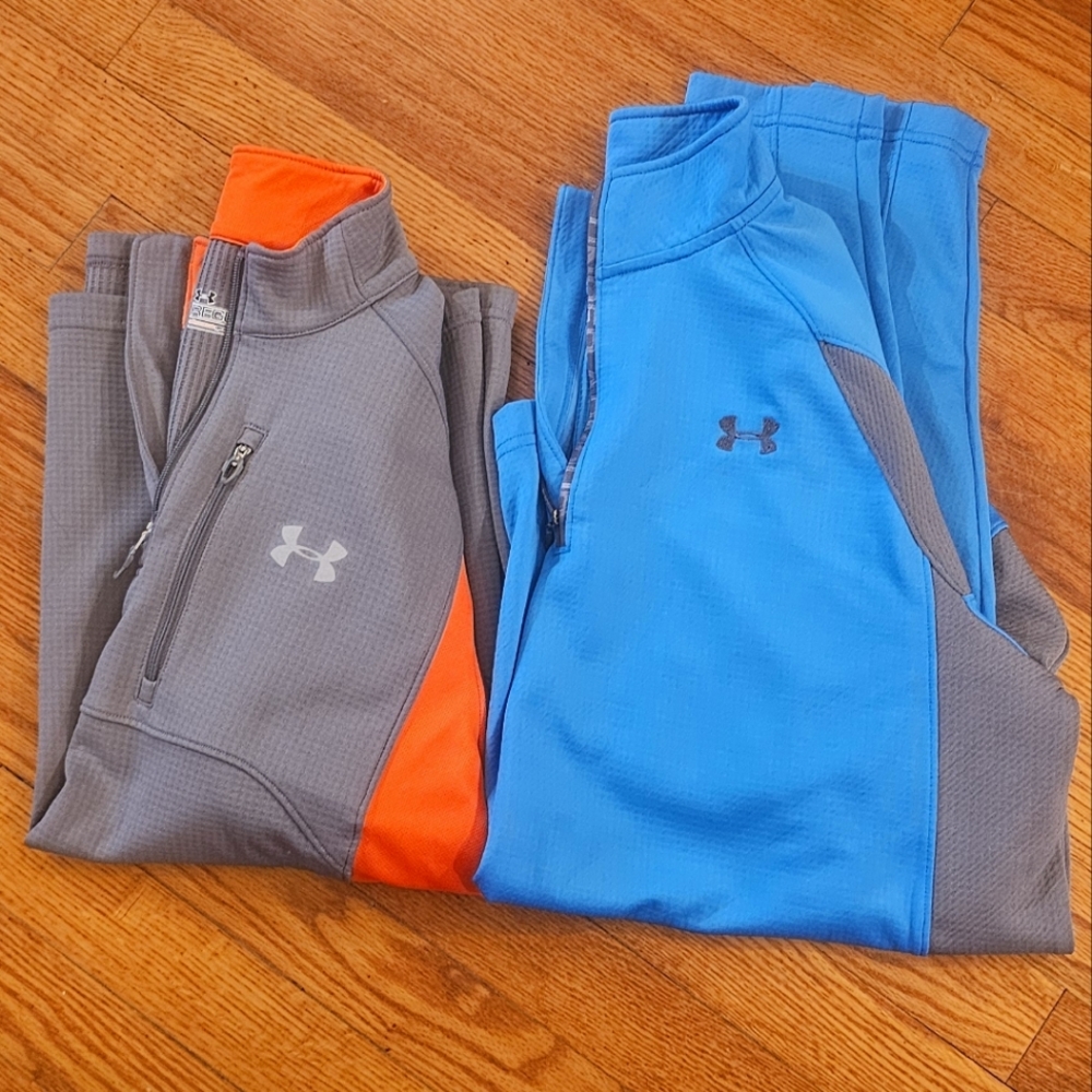 2 UnderArmour Medium men's athletic all-season & cold gear sports sweaters